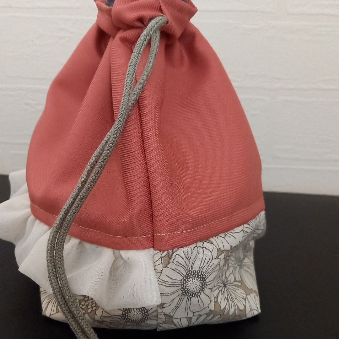 リバティ フリル 体操袋 コップ入れ お弁当袋 ハンドメイド
