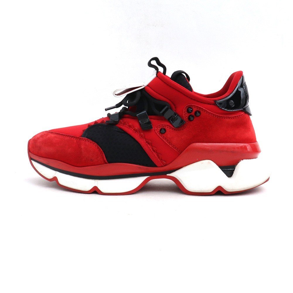 サイズ40 1/2 CHRISTIAN LOUBOUTIN RED RUNNER FLAT レッド