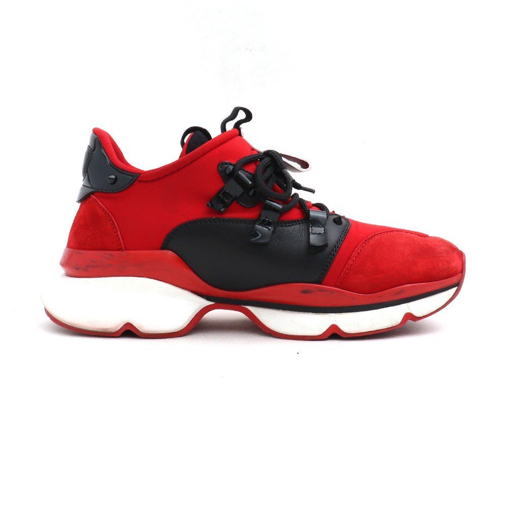 サイズ40 1/2 CHRISTIAN LOUBOUTIN RED RUNNER FLAT レッド