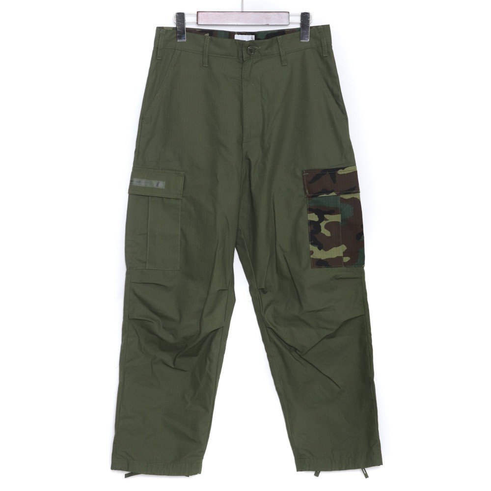 WTAPS 21AW JUNGLE STOCK / TROUSERS / COTTON. RIPSTOP 212WVDT-PTM03 オリーブ サイズ1 ダブルタップス ジャングルストックカーゴパンツ_画像1