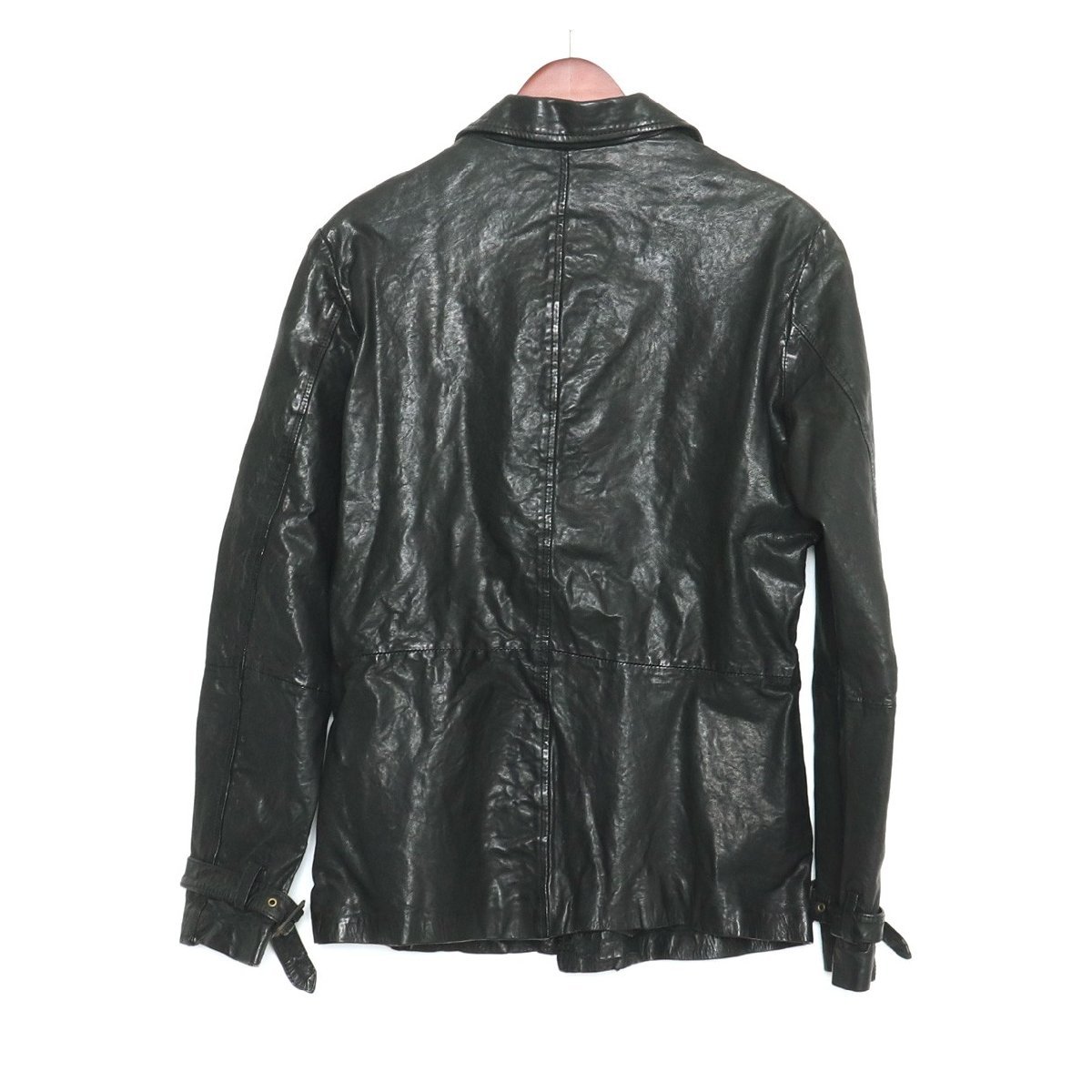 ROYAL FLASH レザージャケット Mサイズ ブラック WHN581 ロイヤルフラッシュ leather jacket シャツ shirts_画像2