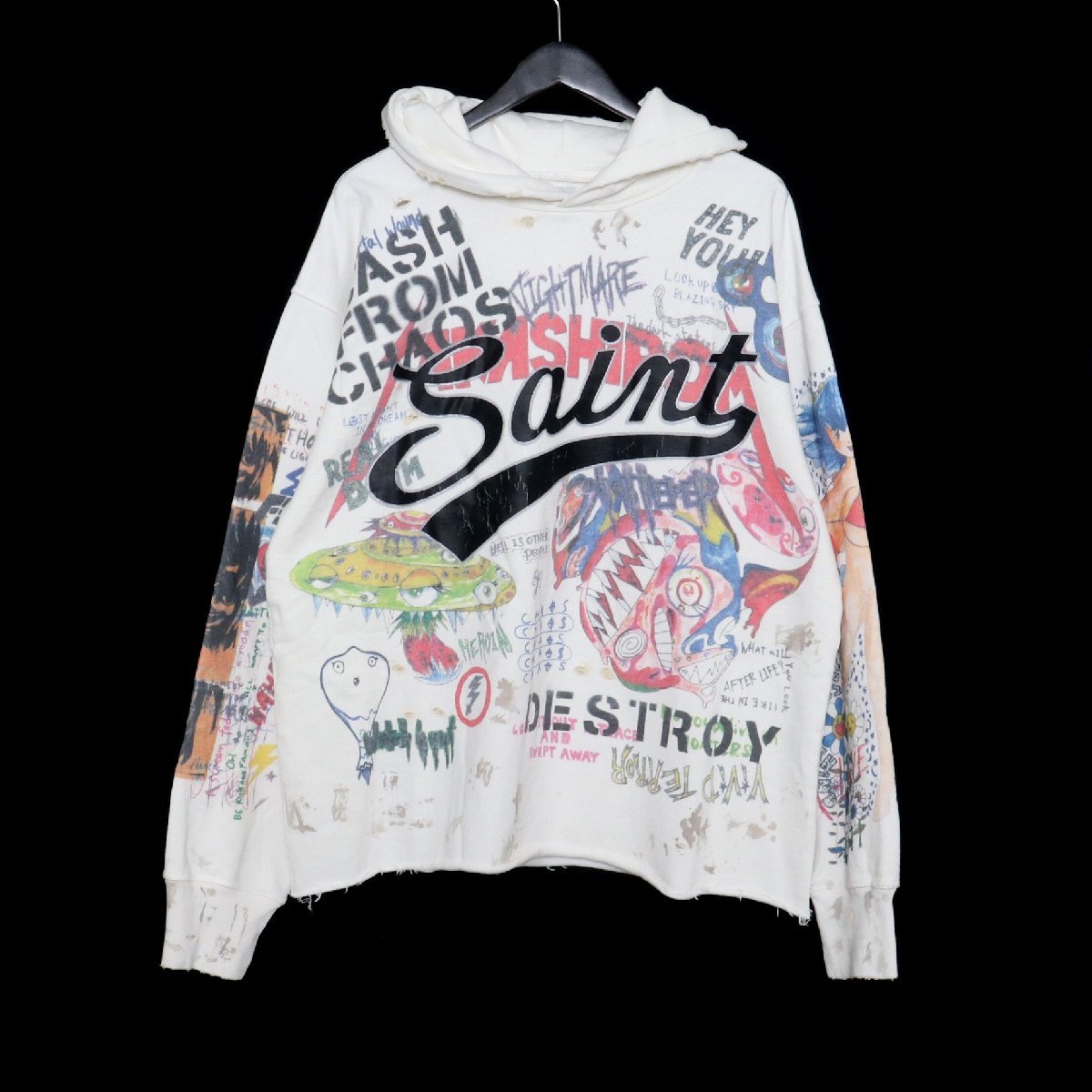 SAINT MICHAEL × 村上隆 GRAFF PULLOVER HOODIE XLサイズ マルチ SM