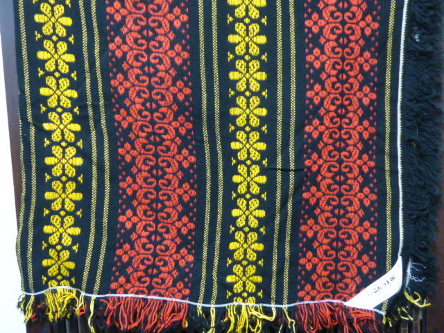  Showa Retro kotatsu topping black red yellow antique kotatsu.. interior display remake cloth fabric 