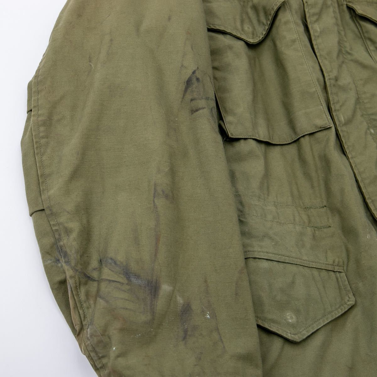 【名品】60s U.S ARMY M-65 M65 field jacket 2nd ヴィンテージ フィールドジャケット LONG-SMALL  フード付き アメリカ軍 Vintage military