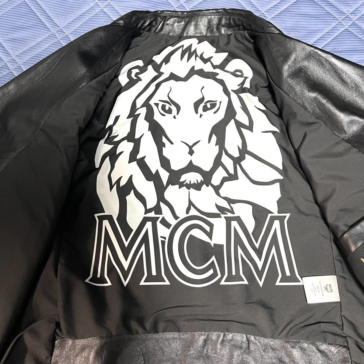 新品同様 MCM エムシーエム ライダース ダブル レザー ジャケット 革