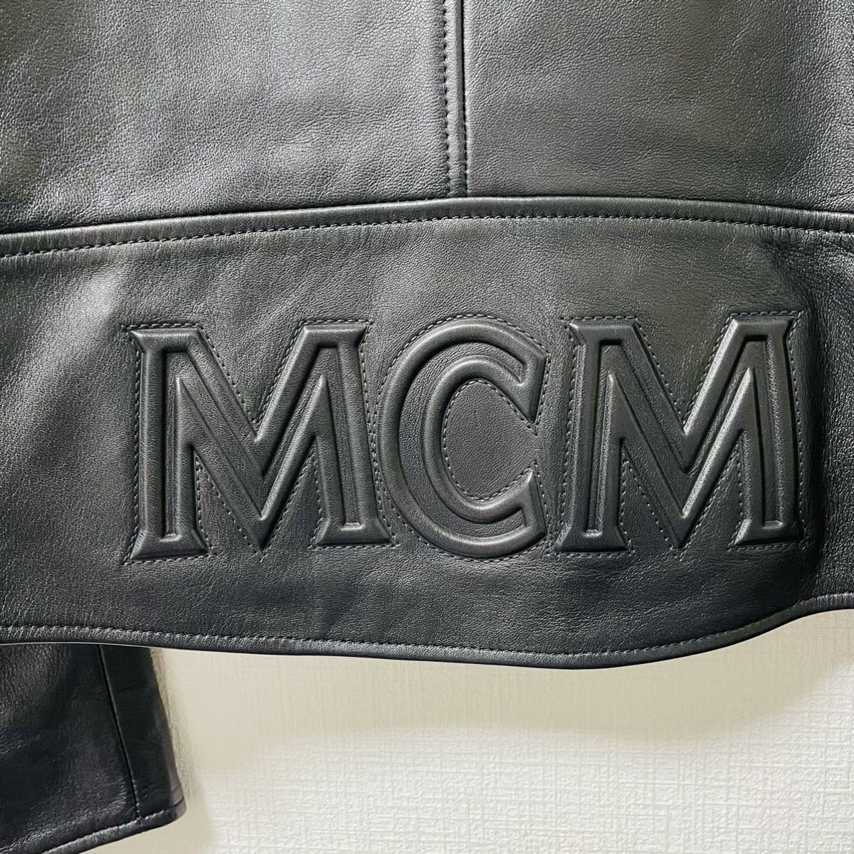新品同様 MCM エムシーエム ライダース ダブル レザー ジャケット 革