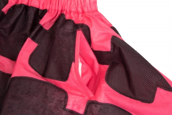 コムデギャルソンCOMME des GARCONS 不織布パッチデザイン変形スカート ピンク黒S 【レディース】_画像8