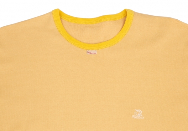 パパスPapas カジキワンポイント刺繍リンガーTシャツ オレンジM 【メンズ】_画像2