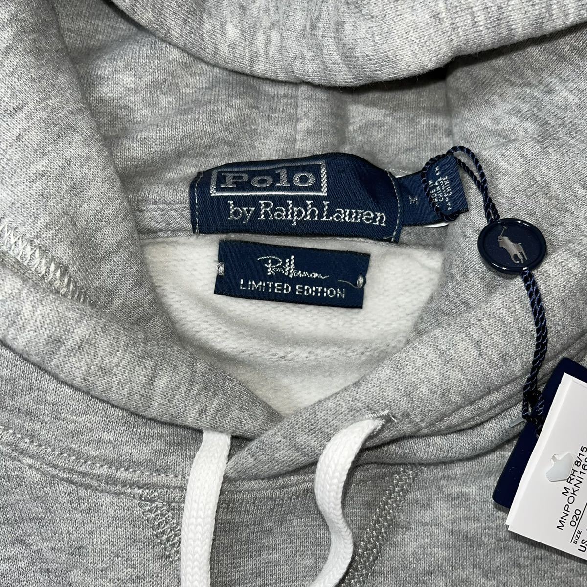 M グレー ロンハーマン ポロ ラルフローレン スウェット パーカー フーディ Polo Ralph Lauren ron hermanコラボ  Logo Sweat Hoodie