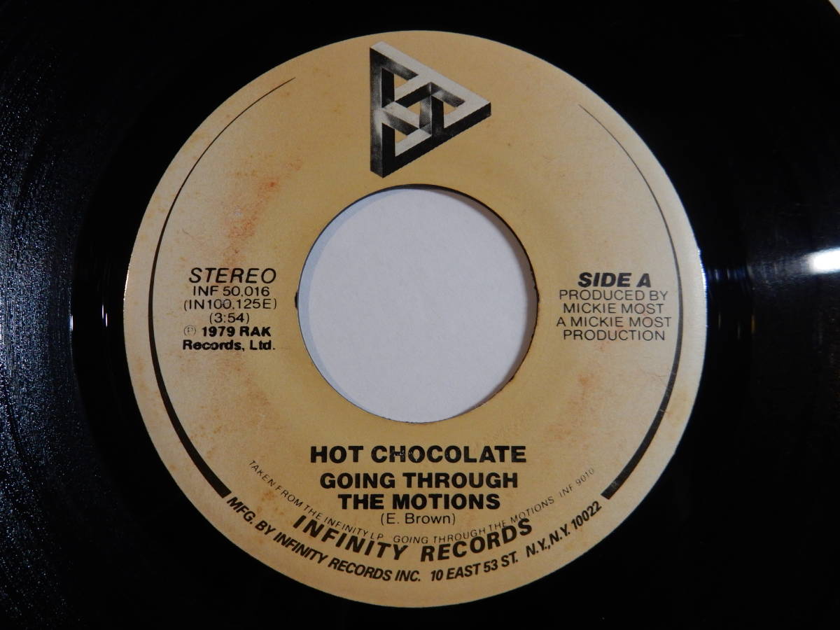 Hot Chocolate Going Through The Motions Infinity US INF 50.016 200738 SOUL DISCO ソウル ディスコ レコード 7インチ 45_画像1