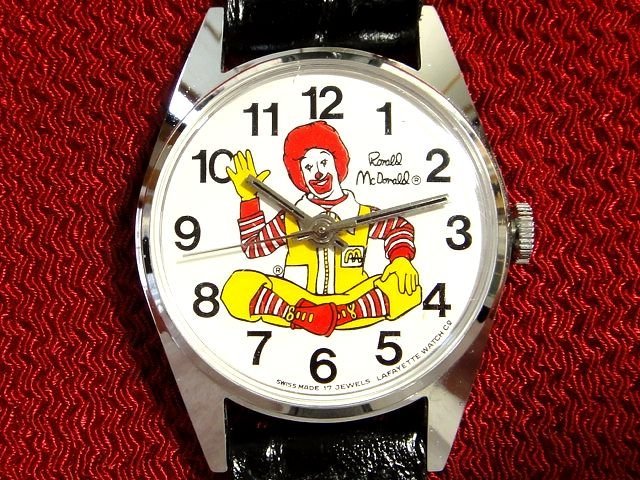 良品 1970年代 マクドナルド スイス製 ビンテージ 手巻腕時計マック 