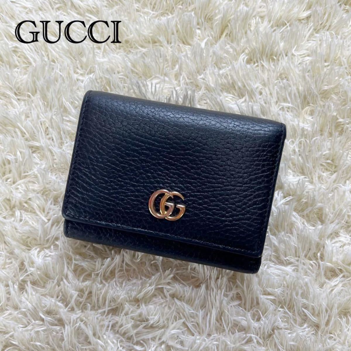美品】GUCCI グッチ GGマーモント ミディアム ウォレット 折り 財布