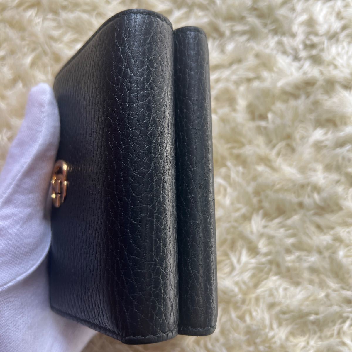 美品】GUCCI グッチ GGマーモント ミディアム ウォレット 折り 財布