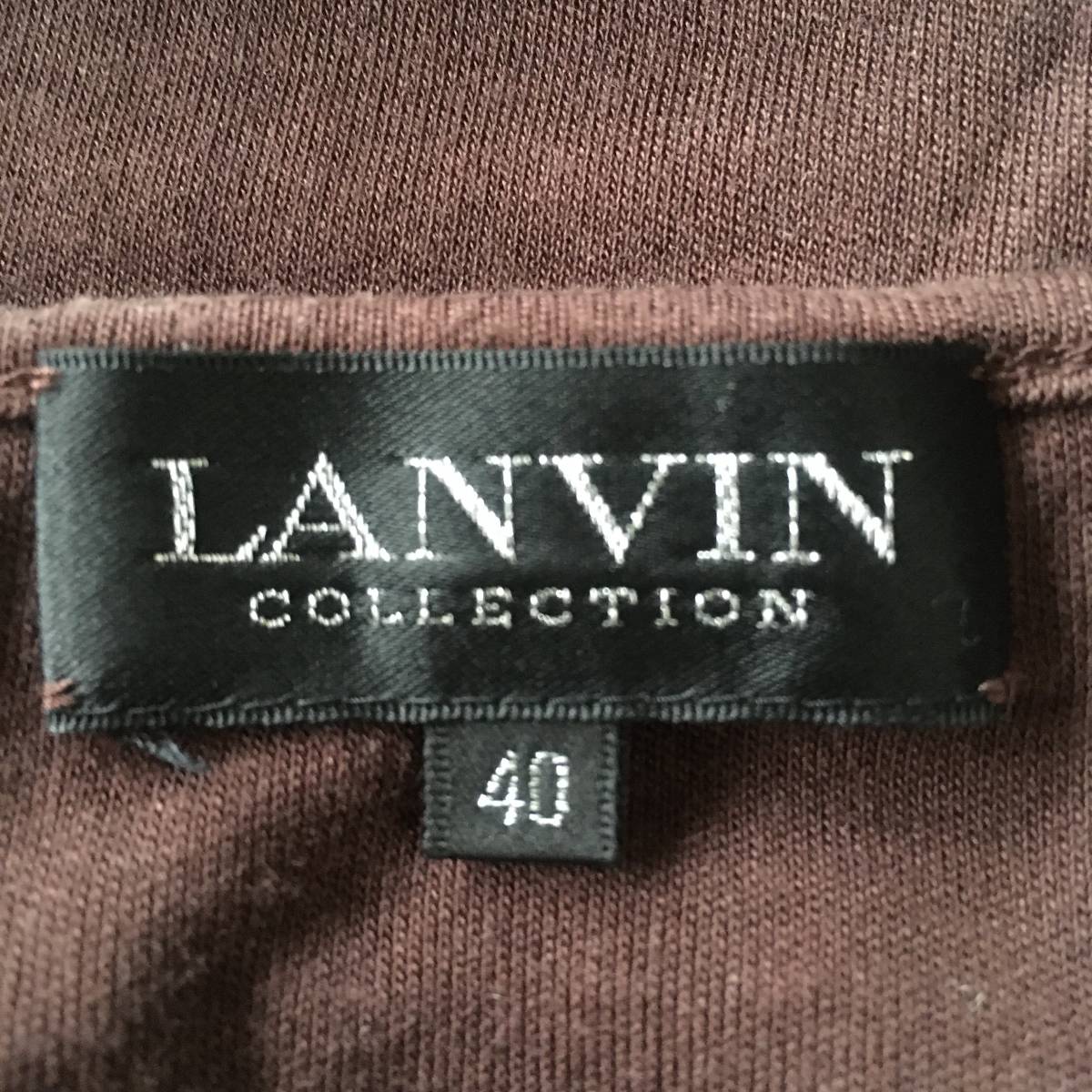 LANVIN ランバン シフォン花モチーフ縁取りデザインカットソー４０_画像4