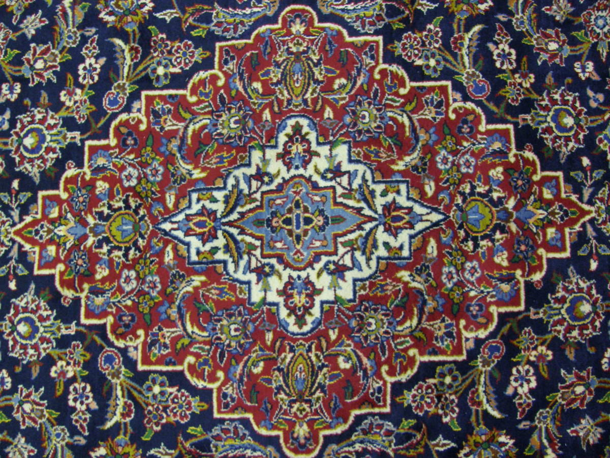 ペルシャ絨毯 404x300 手織り cod.26750 美術品 カーシャーン産
