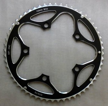 おすすめ】 DRIVELINE 56T 130mm チェーンリング 黒(ブラック
