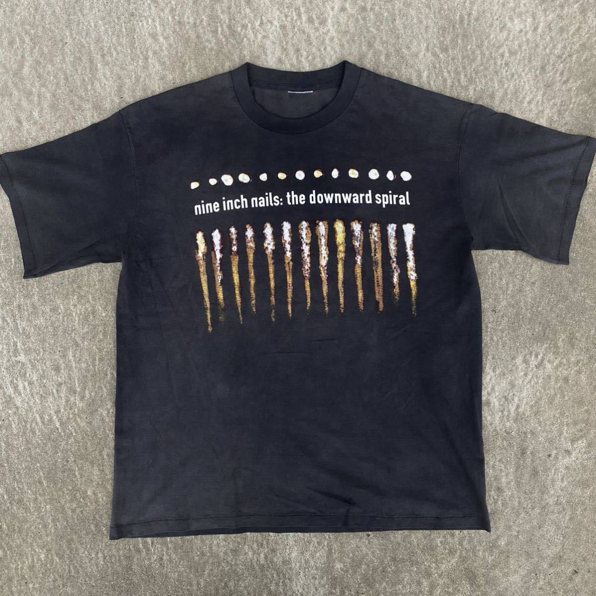 NINE INCH NAILS DOWNWORD SPIRAL 1994 VINTAGE T SHIRT ナインインチネイルズ ヴィンテージ ビンテージ Tシャツ travis scott 着用 tee_画像1