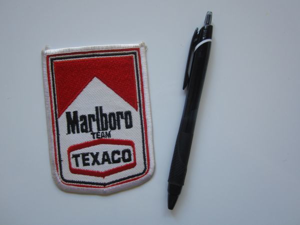 希少 Marlboro TEXACO マルボロ テキサコ タバコ オイル ワッペン/ビンテージ 自動車 レーシング 企業 スポンサー 152_画像7