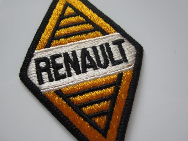ビンテージ RENAULT ルノー ロゴ ワッペン/自動車 整備 レーシング エンブレム ステッカー レーシング F1 フォーミラ 158_画像4