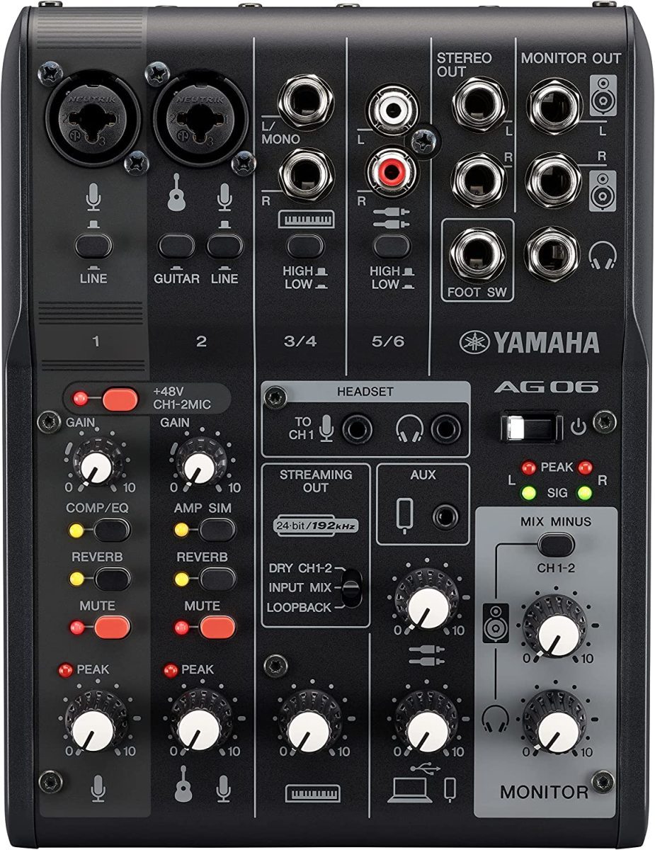YAMAHA AG06MK2 B ブラック ヤマハ 6チャンネル ライブストリーミング