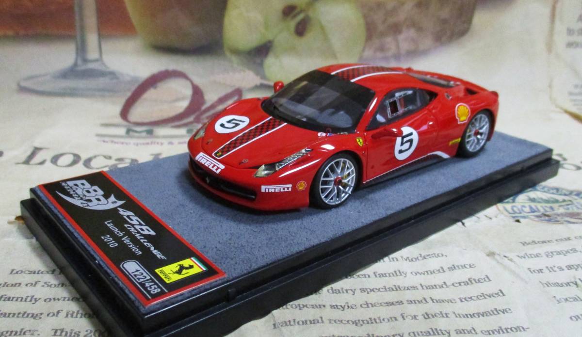 ★レア絶版*BBR*1/43*Ferrari 458 Challenge #5 Launch Version 2010*フェラーリ≠MR