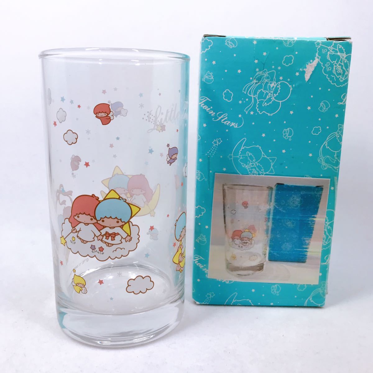 キキララ【Sanrio】リトルツインスターズ グラス ガラス コップ サンリオ 295ml_画像1