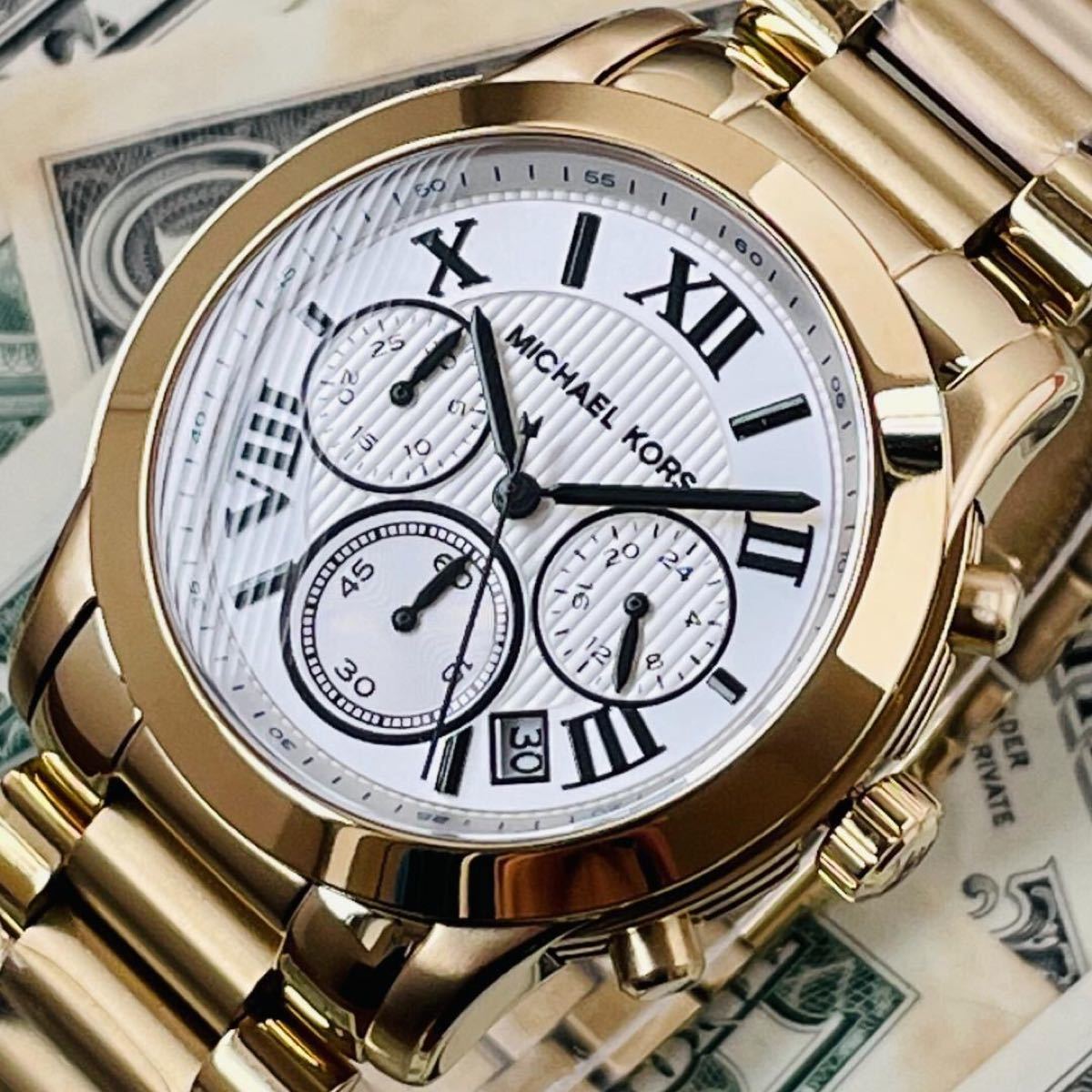 本日限定 稼働 美品】MICHAEL KORS 腕時計 べっ甲 タートイズ 【代引き