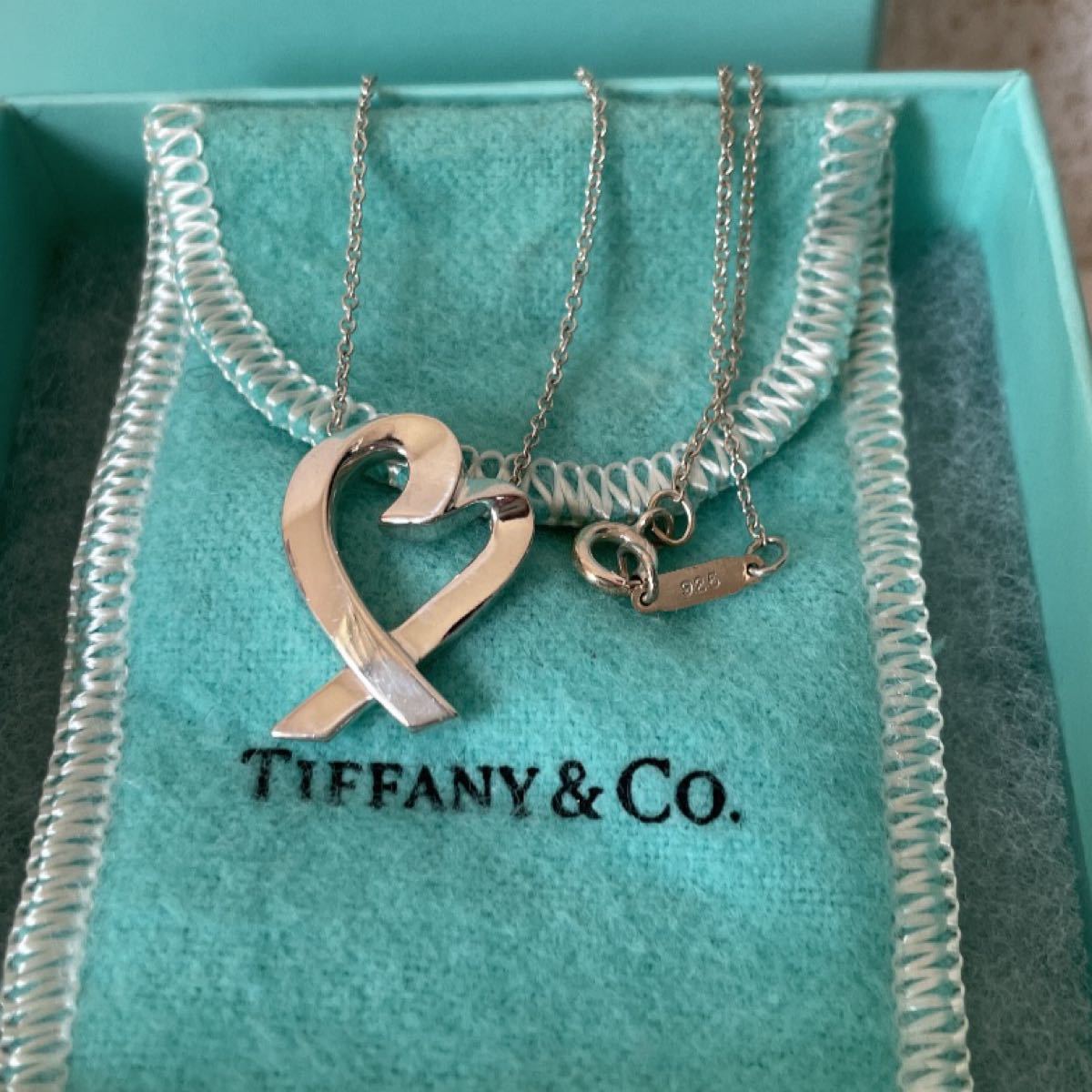 超美品　ティファニー　ラビング ハート　ネックレス　希少サイズ 大 TIFFANY&Co.