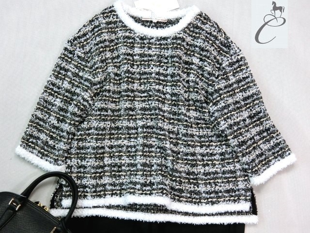 □自由区【Class Lounge】大きいサイズ44 TAKUMI TWEEDニットプル