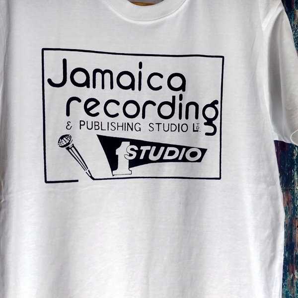 送込　STUDIO ONE♪　IRIE MUSIC　半袖Tシャツ　白　Lサイズ _画像1