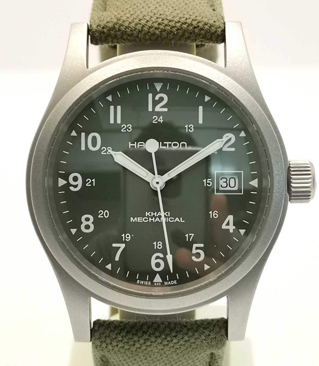 美品 HAMILTON ハミルトン カーキ フィールド グリーン 手巻き 時計