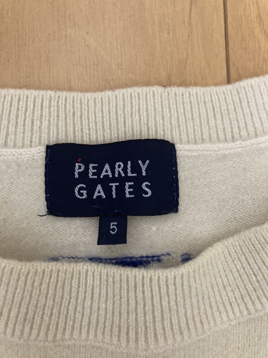 PEARLY GATES パーリーゲイツ カシミア混セーター サイズ5(セーター)｜売買されたオークション情報、yahooの商品情報を