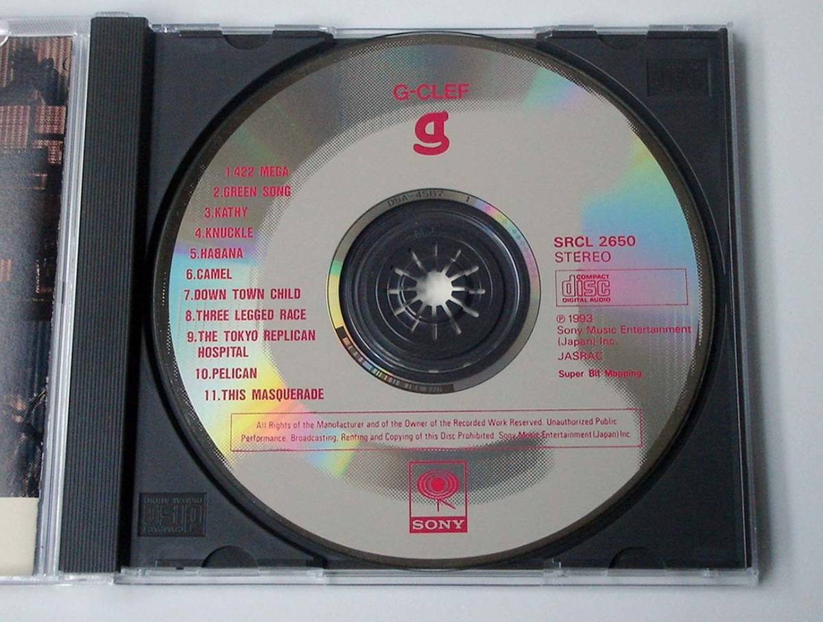CD◆G-クレフ「ｇ」L.A.RECORDING　20Bit Mastering　セル版　ソニーレコード　SRCL-2650　1993年　G-CLEF_画像4