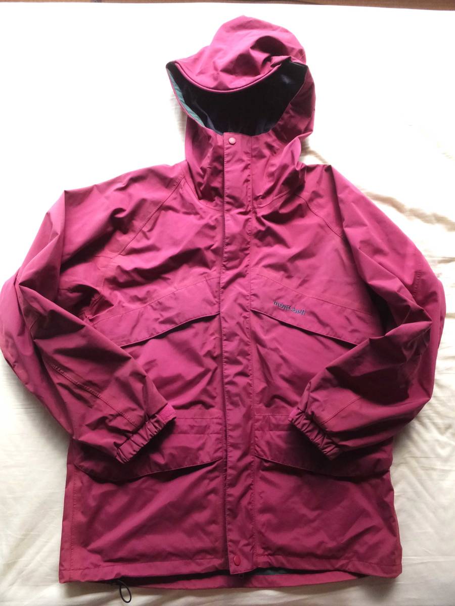 mont-bell　モンベル　ビンテージ　スーパードリューパーカー　GORE-TEX　Mサイズ　ゴアテックス　ラズベリー メンズ 　ジャケット_mont-bell◆GORE-TEXマウンテンパーカー