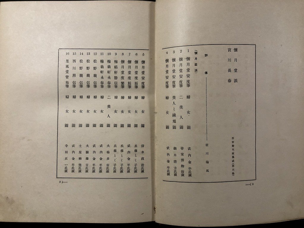 ｗ◆*　戦前　浮世絵大家集成　第三巻　懐月堂派・宮川長春篇　昭和6年　大鳳閣書房　/A03_画像5