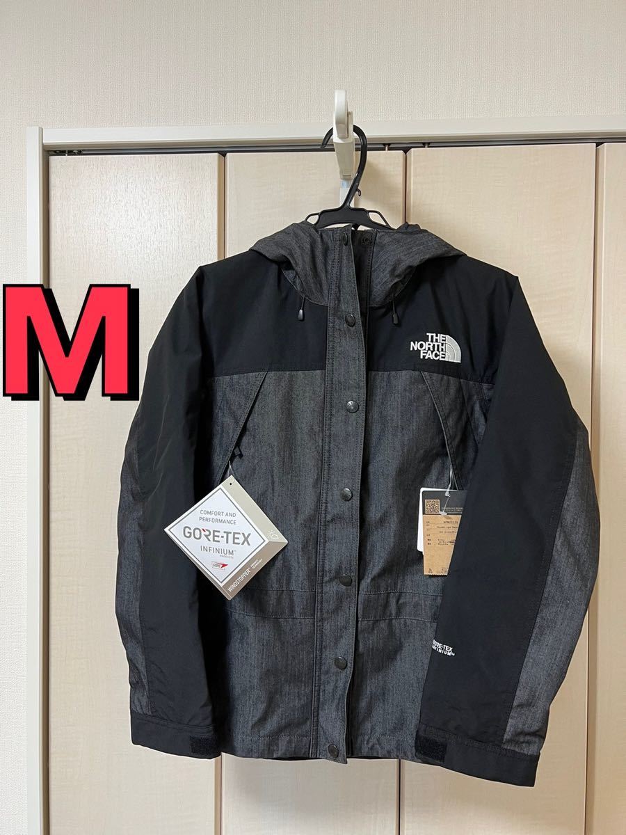 新品 マウンテンライトデニムジャケット M ブラック レディース THE