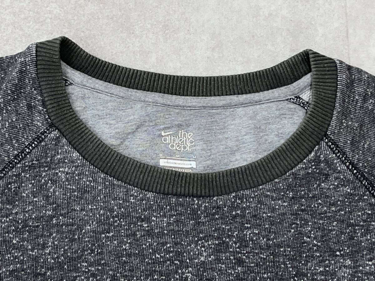 * бесплатная доставка * NIKE Nike USA прямой импорт б/у одежда la gran Logo тренировочный футболка мужской M темно-серый tops б/у быстрое решение 