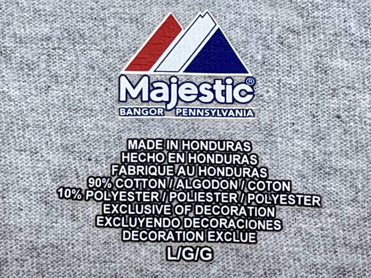 ☆送料無料☆ Majestic マジェスティック USA直輸入 古着 長袖 MLB カンザスシティ・ロイヤルズ ワールドシリーズ Tシャツ メンズ L グレー_画像9