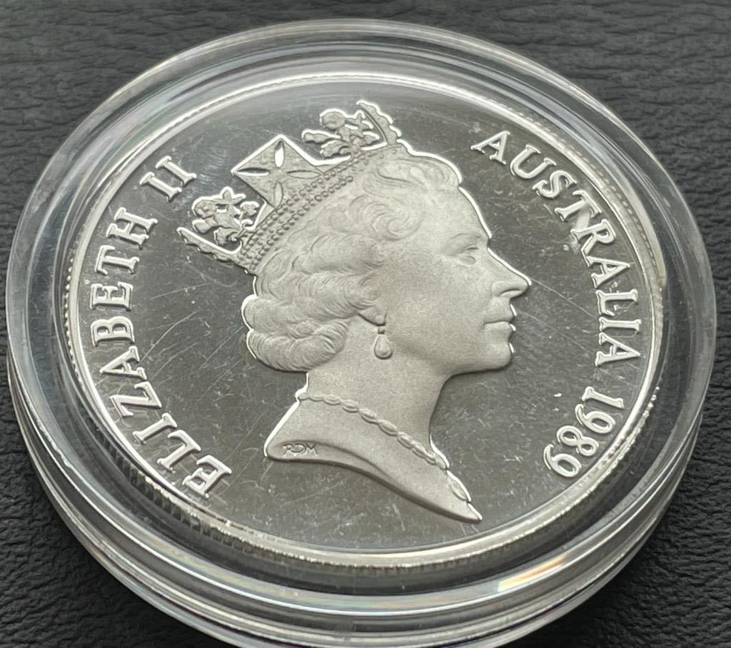 オーストラリア/10ドル銀貨 1989年 エリザベス二世 カワセミ 