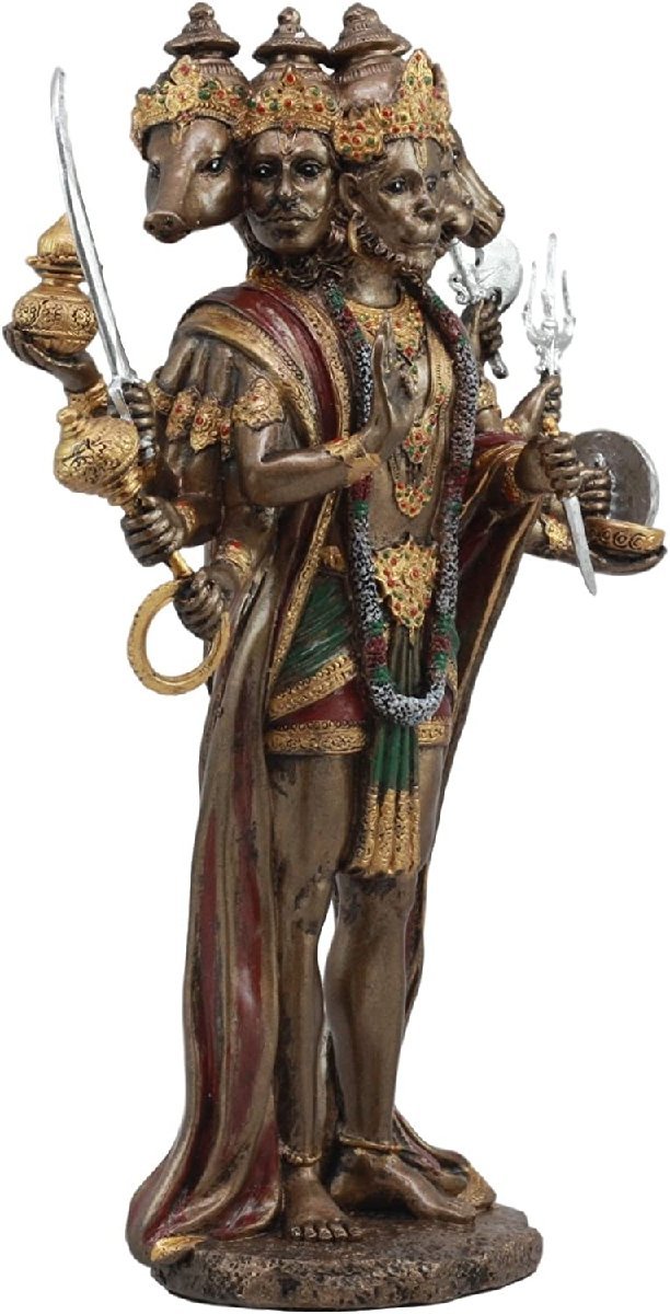 パンチャムキ・ハヌマーン像 高さ 約24.8ｃｍ 五面猿 ヒンズー教神 装飾置物 彫像 彫刻 プレゼント 贈り物（輸入品_画像5
