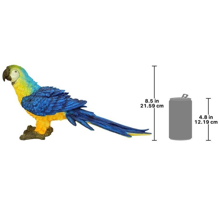 「モーティマー」という名前の、コンゴウインコ 熱帯オウム彫像 彫刻/ オウムカフェ バードカフェ サロン エスニック（輸入品）_画像7