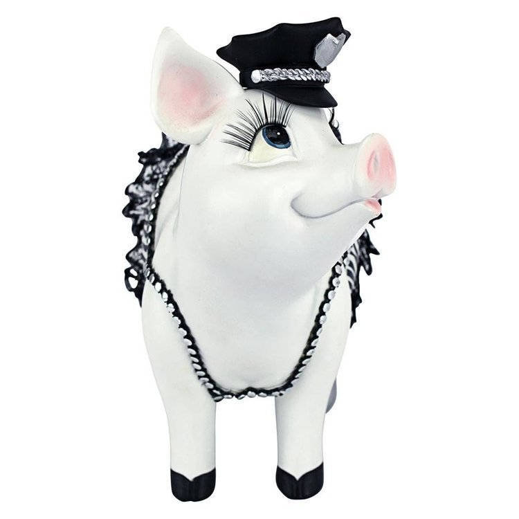 可愛い、パトロールする警官豚（ブタ）彫像 彫刻オブジェ 置物オーナメント 贈り物 プレゼント （輸入品_画像3