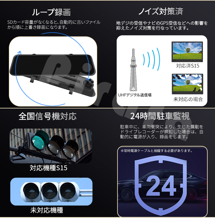S15ミラー型ドライブレコーダー11 88インチ前後録画1296Pノイズ S15ミラー型ドライブレコーダー11 88インチ前後録画1296Pノイズ
