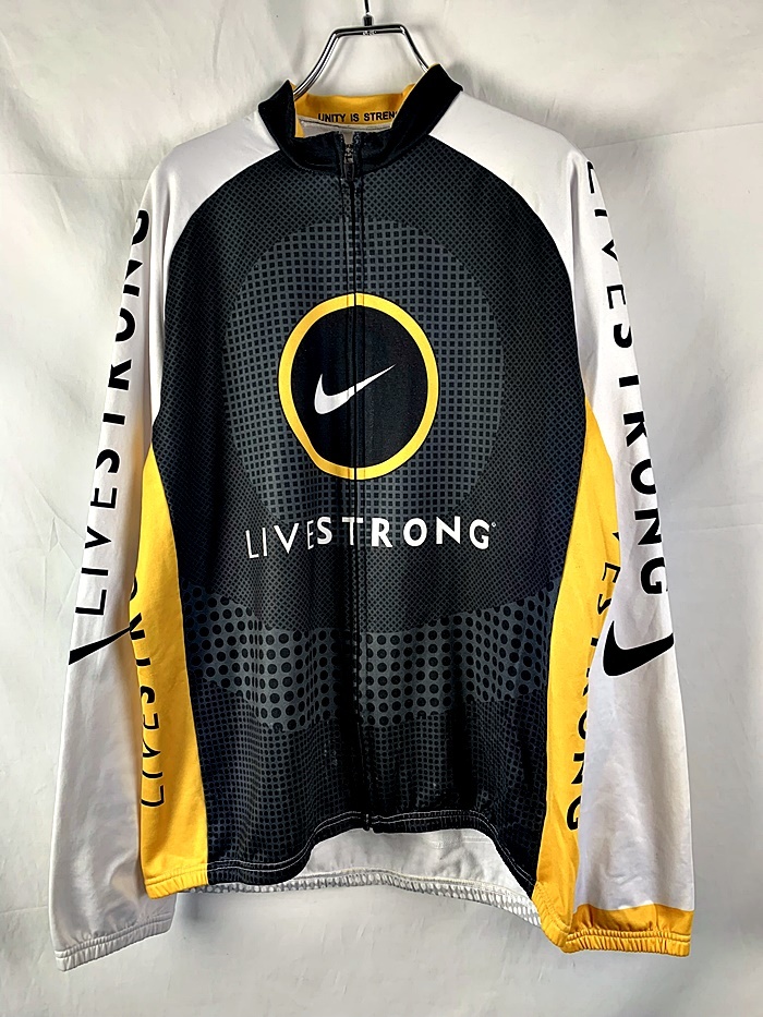 B232　NIKE LIVESTRONG　ナイキリブストロング　サイクリングウェア　ジャージ　サイクルウェア　XL　メンズ