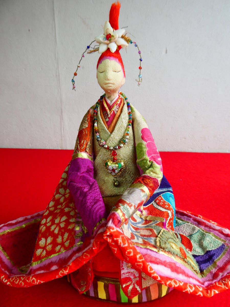 # подлинный произведение гарантия # Matsumoto ..[ кукла для празника девочек ]# принадлежности : родители . шт. ширма вместе коробка # произведение кукла кукла автор старый ... вышивка ткань Toyama рыба Цу город #