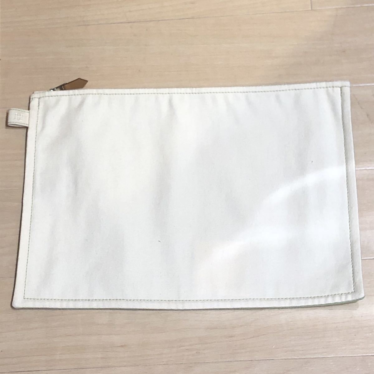 HERMES エルメス ボラボラ フラットポーチ 小物入れ キャンバス uvtgb