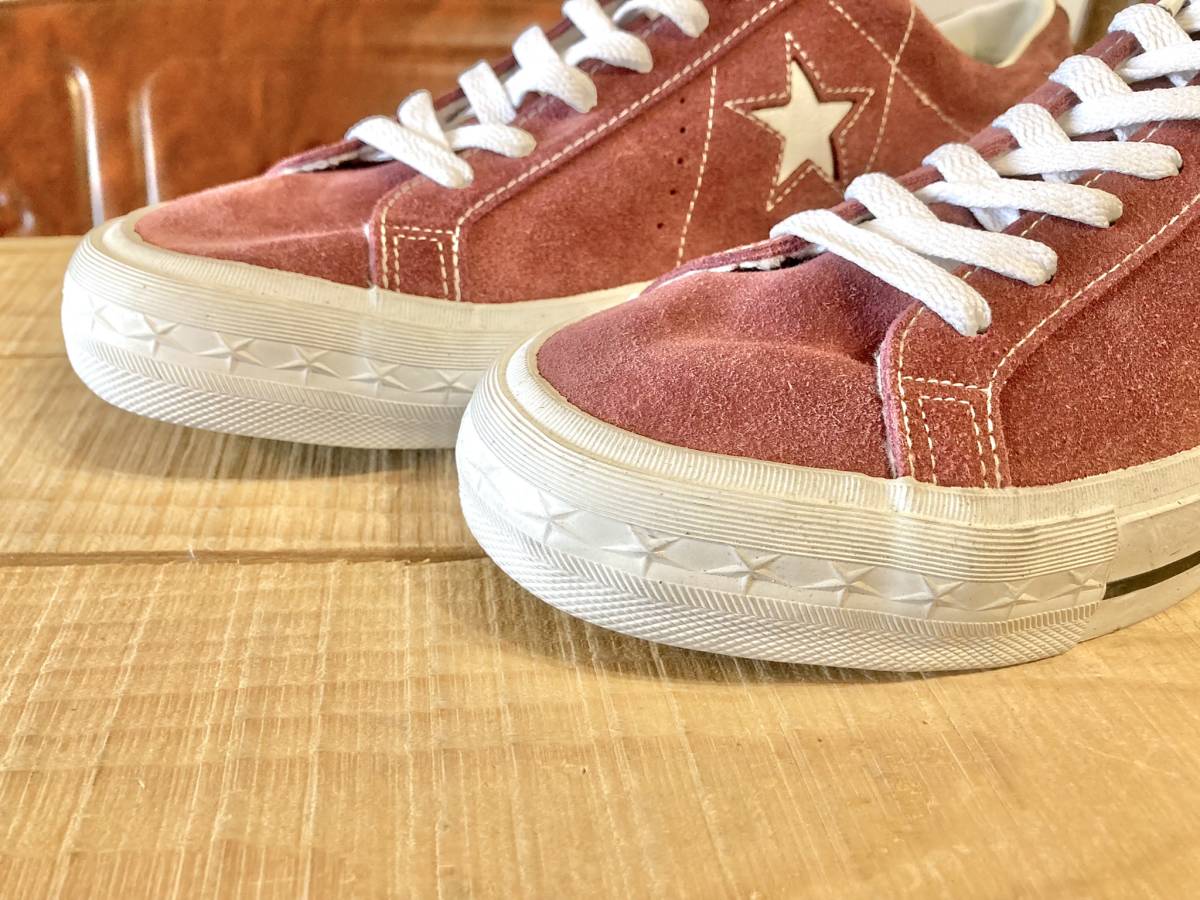 ★☆希少レア!コンバース converse ONE STAR スエード バーガンディ 9 27.5cm converse ワンスター レッド デッド ビンテージ 226☆★_画像7