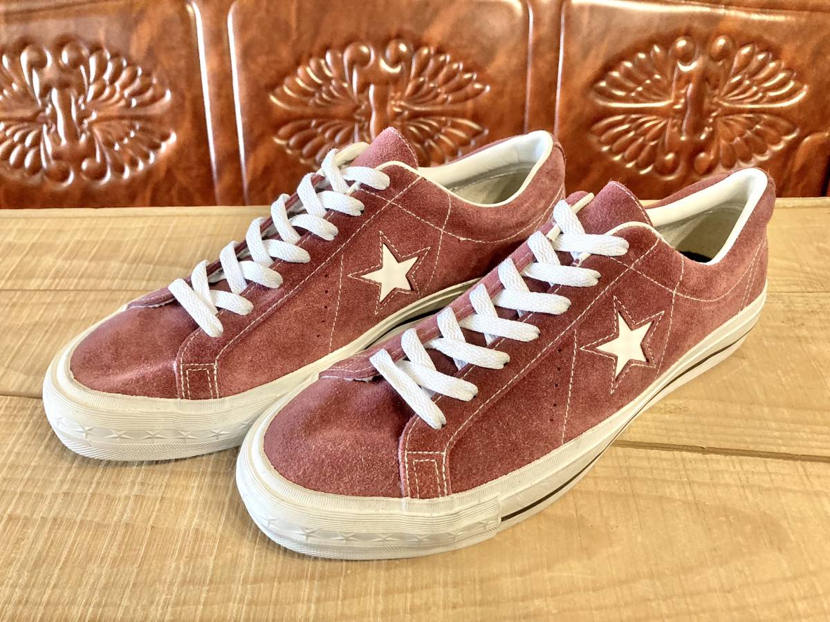 ★☆希少レア!コンバース converse ONE STAR スエード バーガンディ 9 27.5cm converse ワンスター レッド デッド ビンテージ 226☆★_画像1