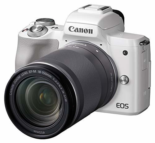 Canon キヤノン ミラーレス一眼 EOS Kiss M ホワイト レンズキット EF-M18-(未使用品)