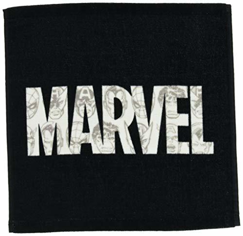 丸眞　ハンドタオル　Marvel　ジェットブラック　34×36cm　マーベル　ロゴ　2505001000